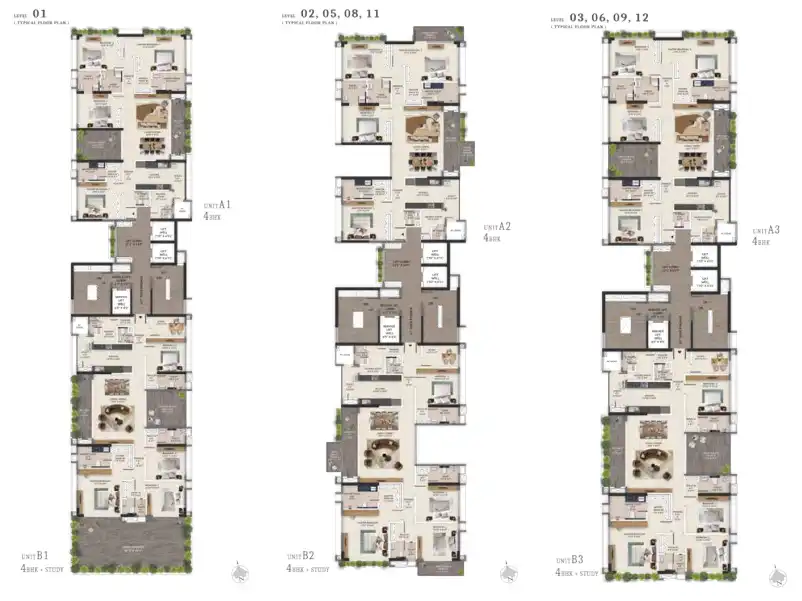 4 BHK Unit