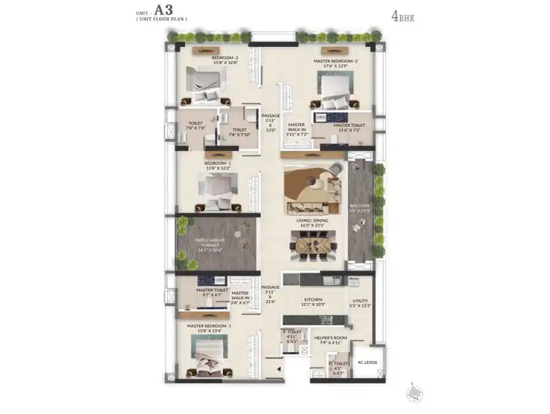 5 BHK Unit